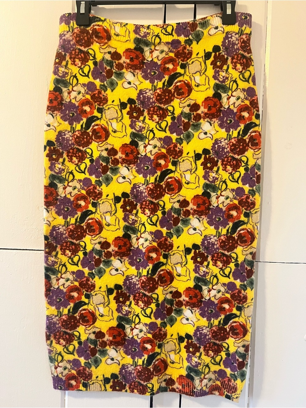 Prada Yellow Floral Pencil Skirt - Picture 5 of 12